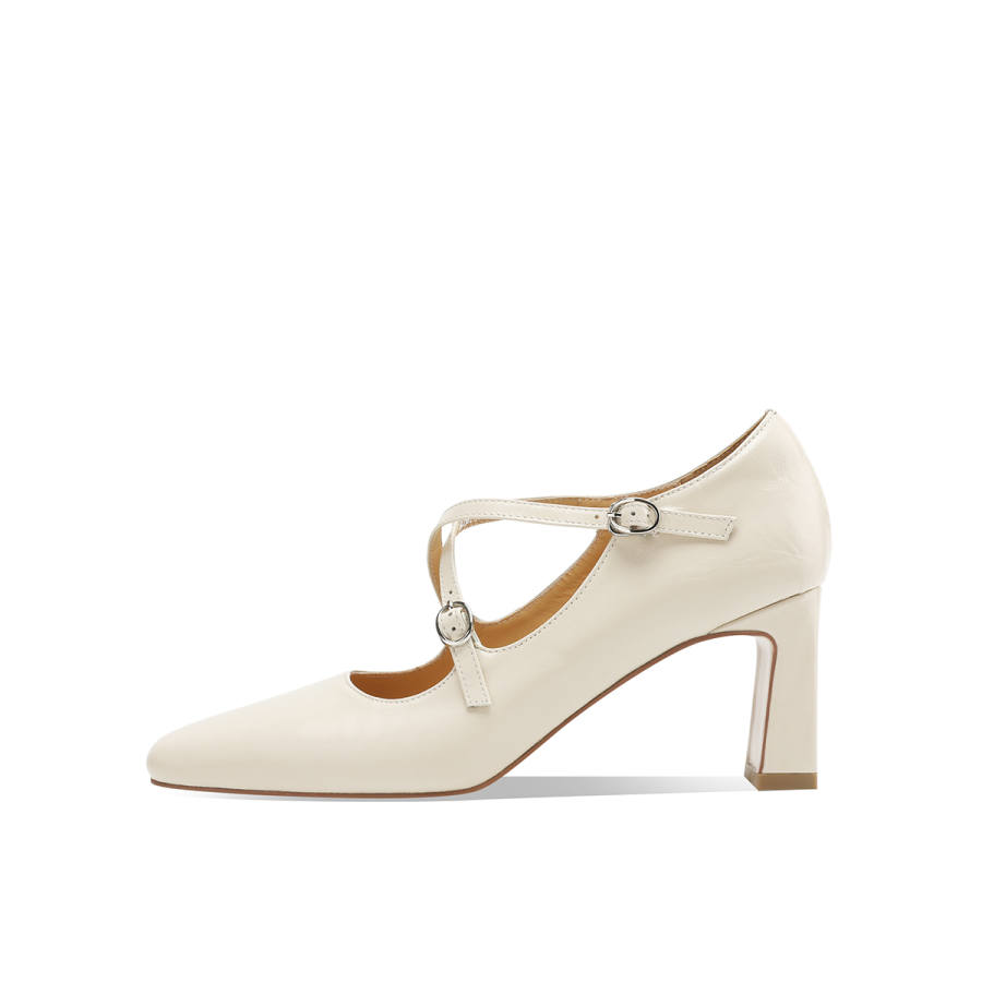 BOERDIQI Sheepskin Chunky Heel High Heels 6.8cm Women's