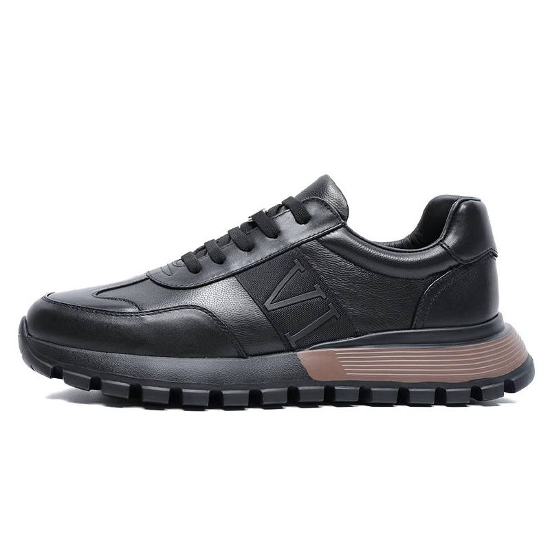 Bansley Top Grain Cow Leather Abrasion Resistant Breathable Abrasion Resistant Breathable Low top Casual Shoes Men's