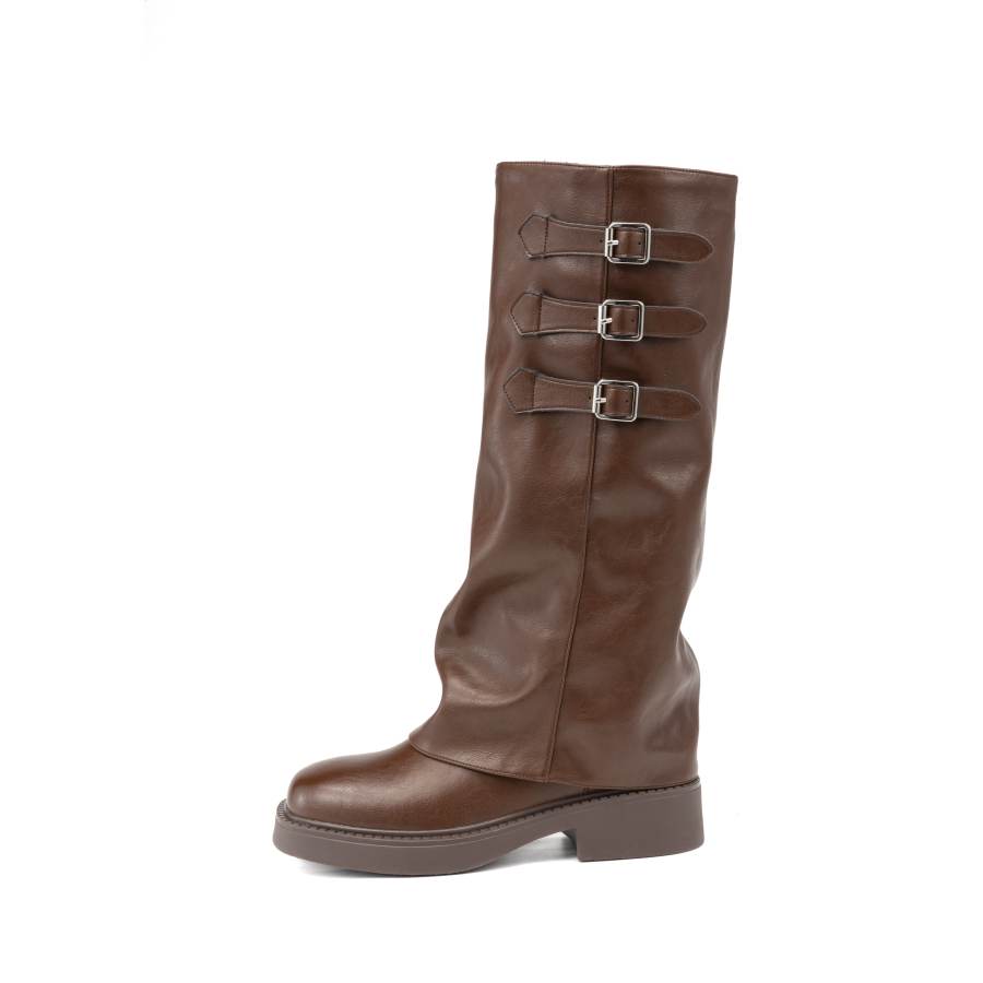 AOKANG Knee high Boots Women's Brown
