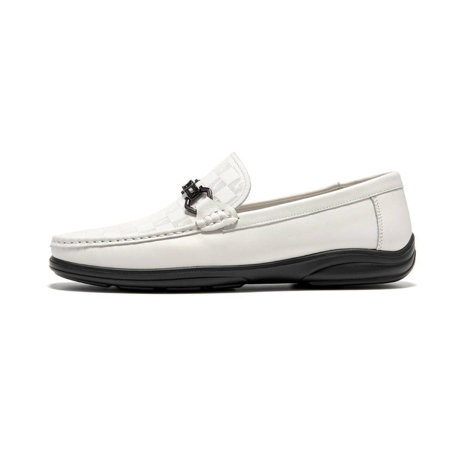 Spider King Cow Leather Casual Shoes Men's White