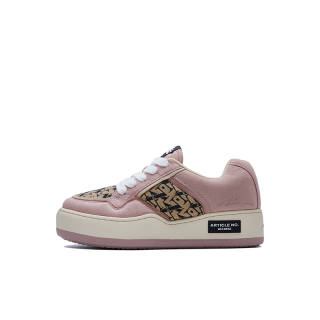 ARTICLE NO. 051X Microfiber Leather Low top Skateboard Shoes Unisex Smoky Pink