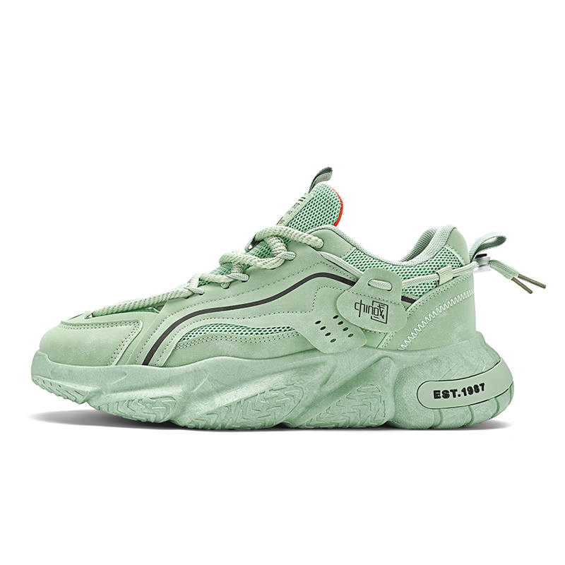 DAOTUSEN Cushioning Slip Resistant Abrasion Resistant Breathable Low top Chunky Sneakers Men's