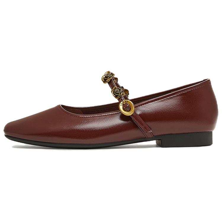 BASTO Rose Red Mary Jane Shoes 1.5cm Women's