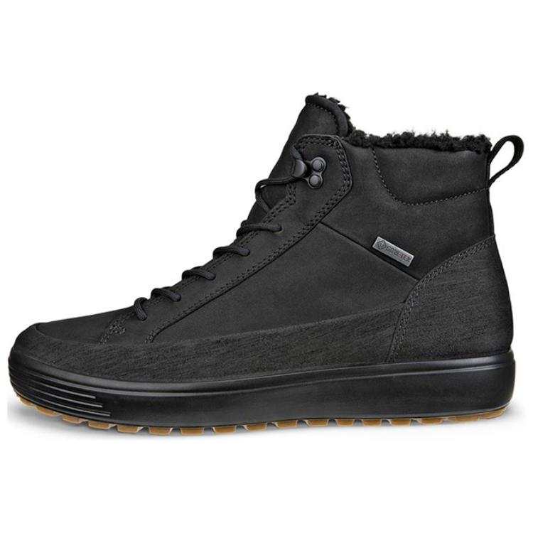 Ecco Ecco Soft 7 Cow Leather Outdoor Boots Men's Black