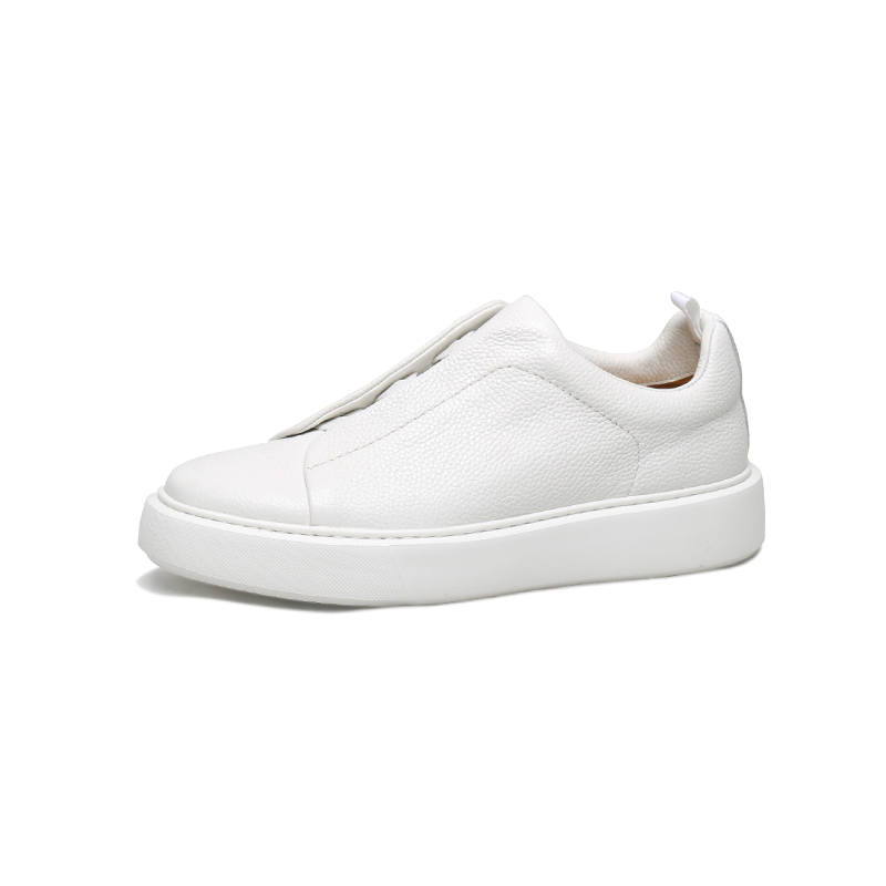 SAINTNJORD Top Grain Cow Leather Casual Shoes Men's White