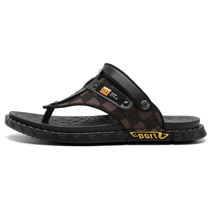 CAOZE Rubber Sole Stitching Abrasion Resistant Abrasion Resistant Flip Flops Men's