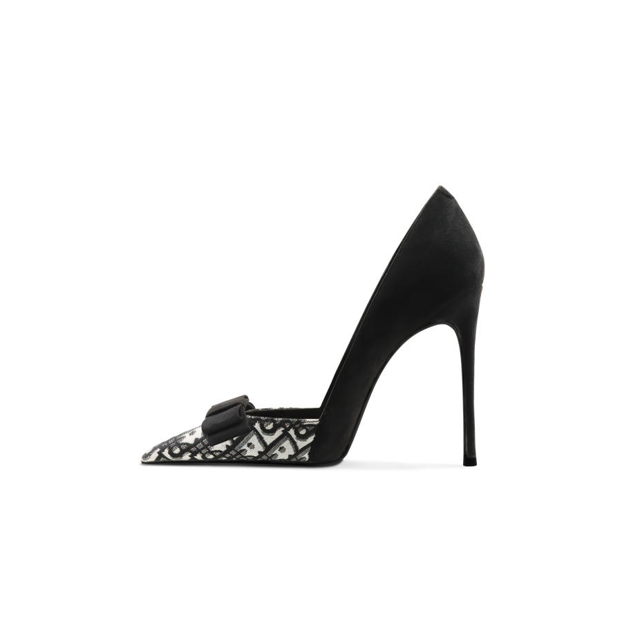 CHUYANG Slim Heel High Heels Women's Black White