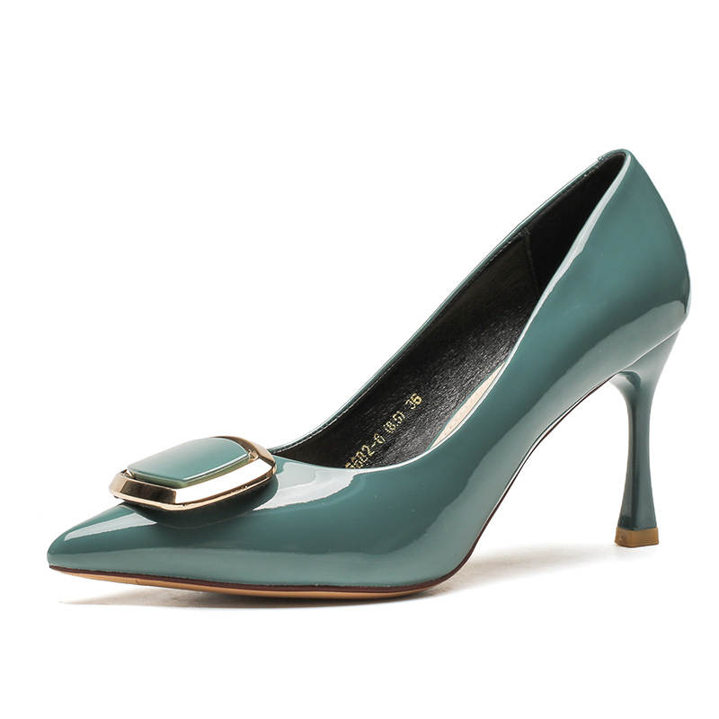 ZUOMILUO Pu Slim Heel High Heels Women's