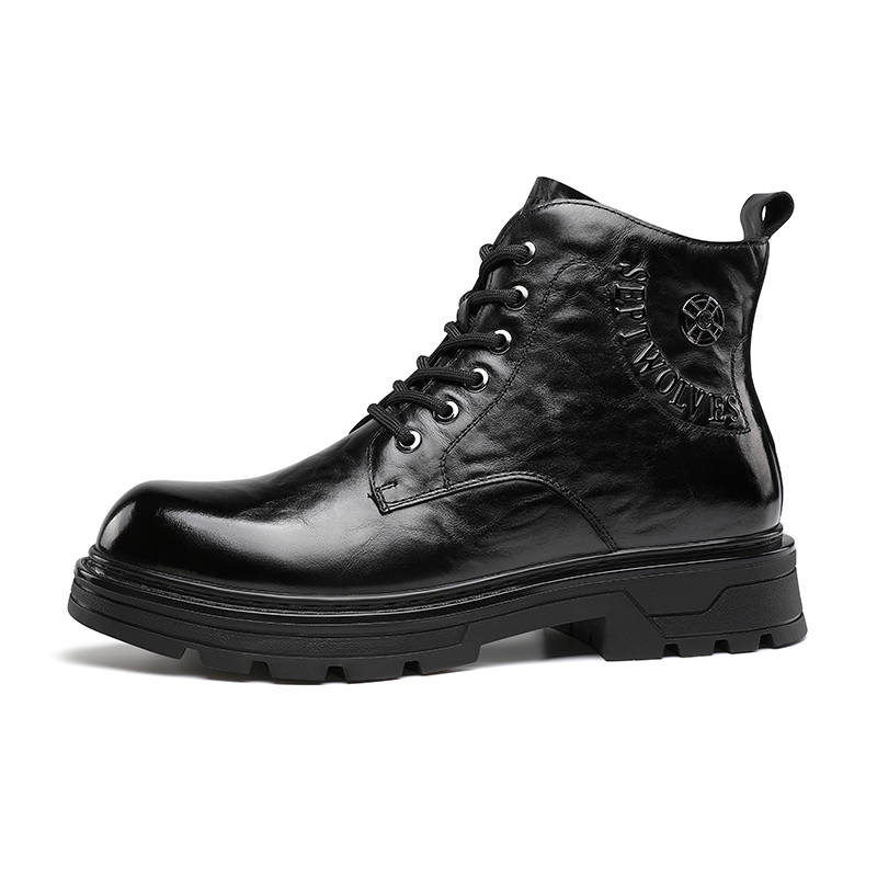 SEPTWOLVES SEPTWOLVES Top Grain Cow Leather Short Thermal Combat Boots Men's HD