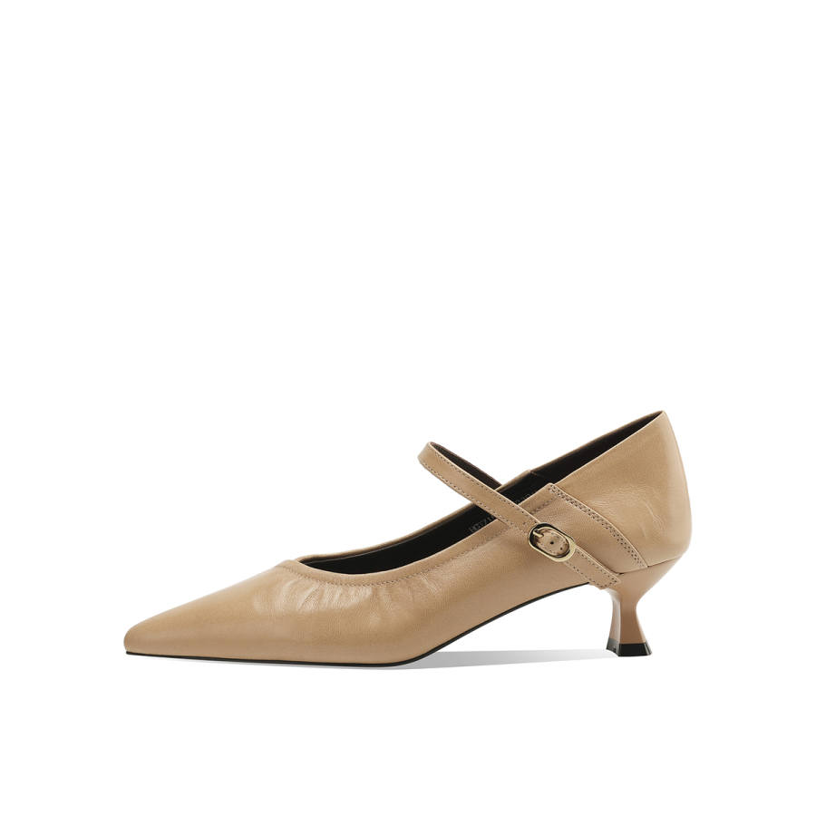 BOERDIQI Sheepskin Slim Heel Mary Jane Shoes 4.5cm Women's