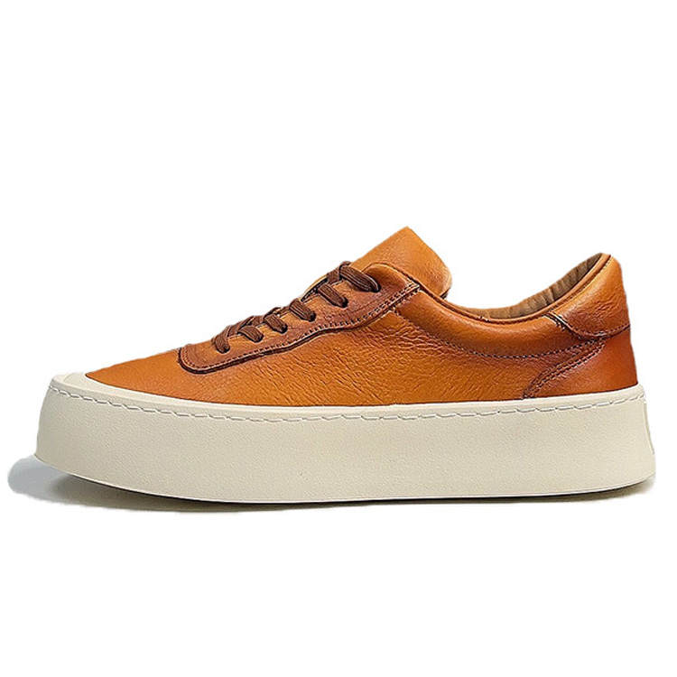 SENJIALUO Top Grain Cow Leather Abrasion Resistant Breathable Support Abrasion Resistant Breathable Support Low top
