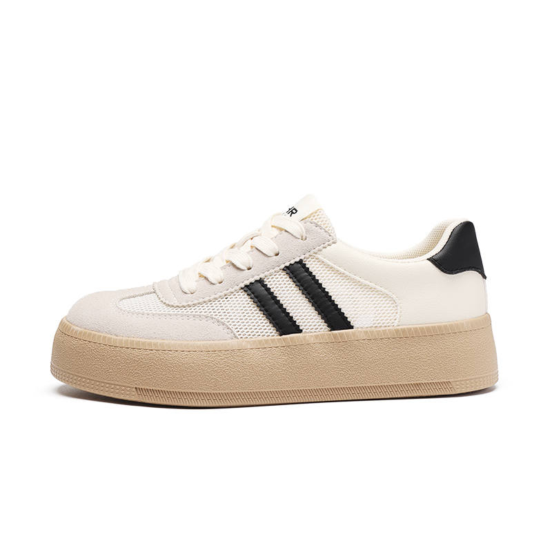 ZHR Low top Skateboard Shoes Women's Beige Black