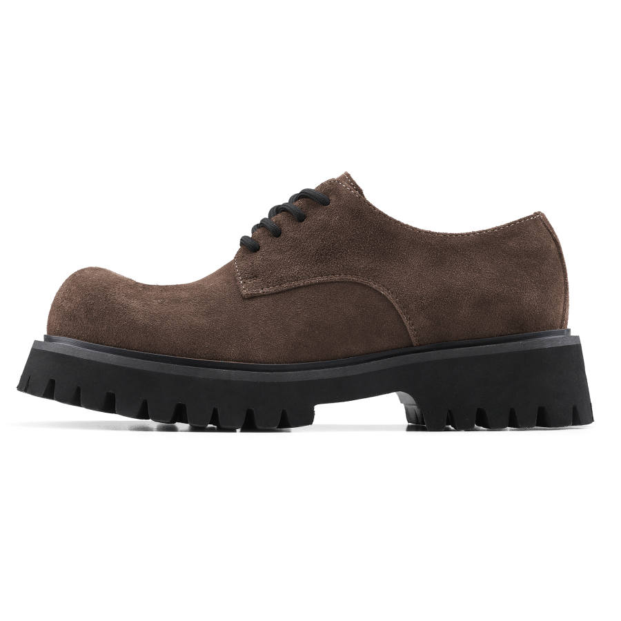 HANQIAORIJI Butterfly Metamorphosis Collection Cow Suede Abrasion Resistant Height Increasing Low top Casual Shoes