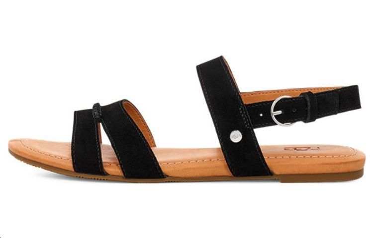 UGG UGG Cow Split Leather Stylish Sandal Women's Black