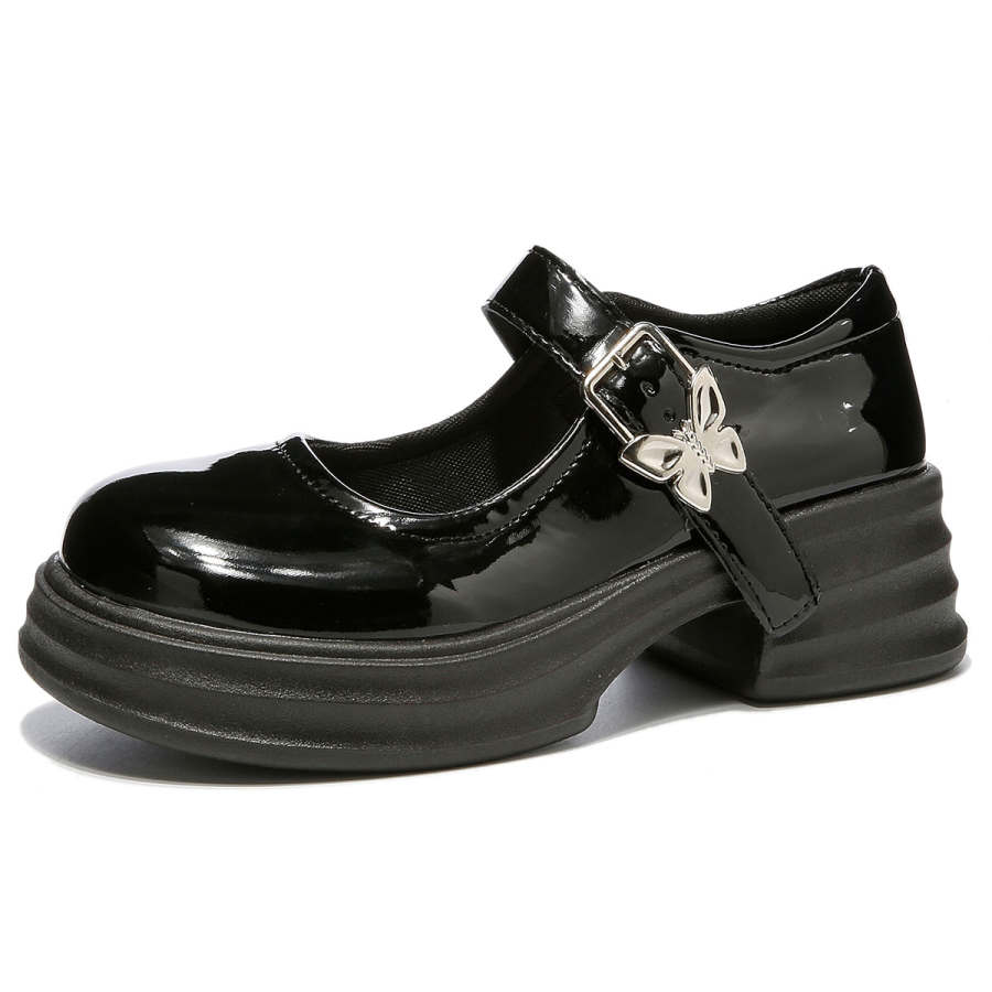 VICTORIA&VERA Pu Platform Mary Jane Shoes Women's Black