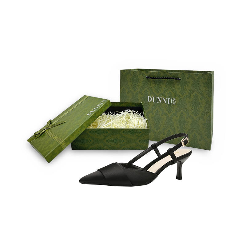 DUNNU Leather Slim Heel High Heels 4.5cm Women's Box Included