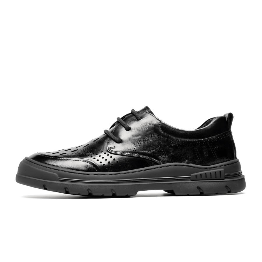 C°BANNER Cow Leather Casual Shoes Men's Black