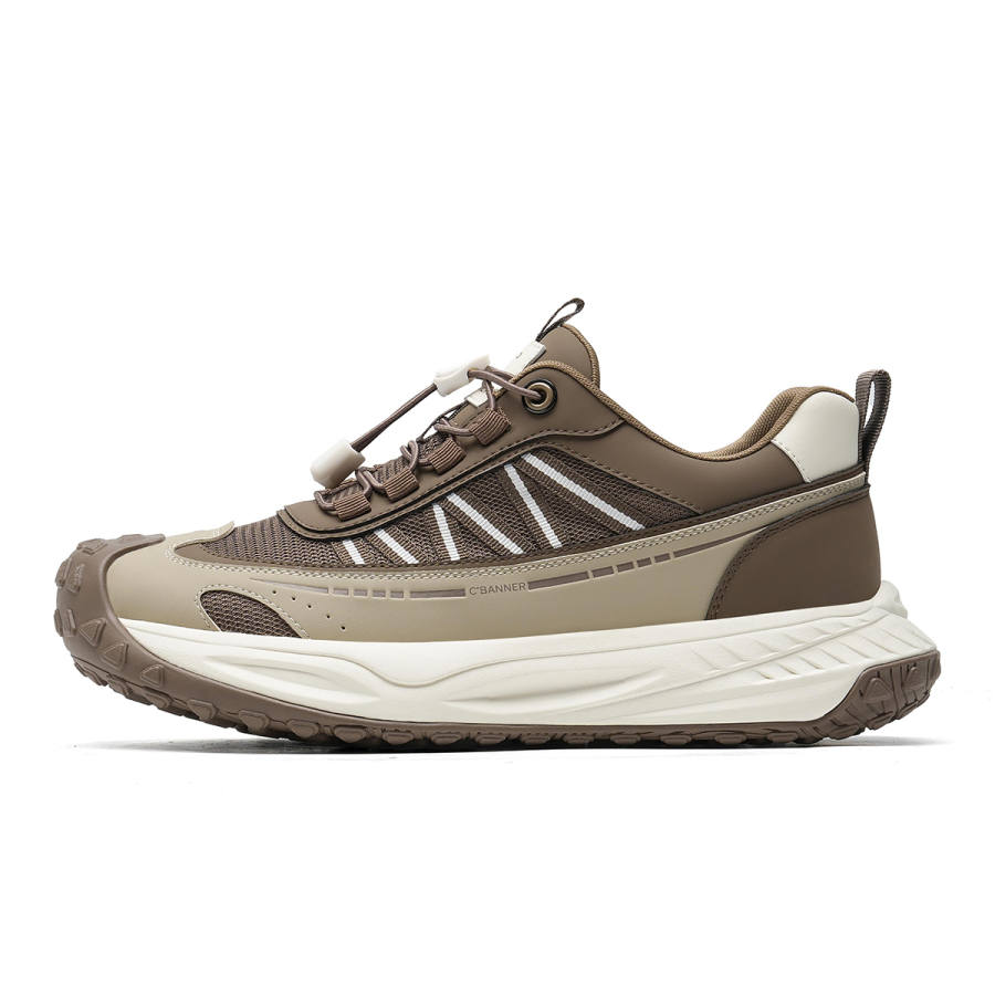 C°BANNER Synthetic Leather, Textile Slip Resistant Low top Casual Shoes Men's Khaki