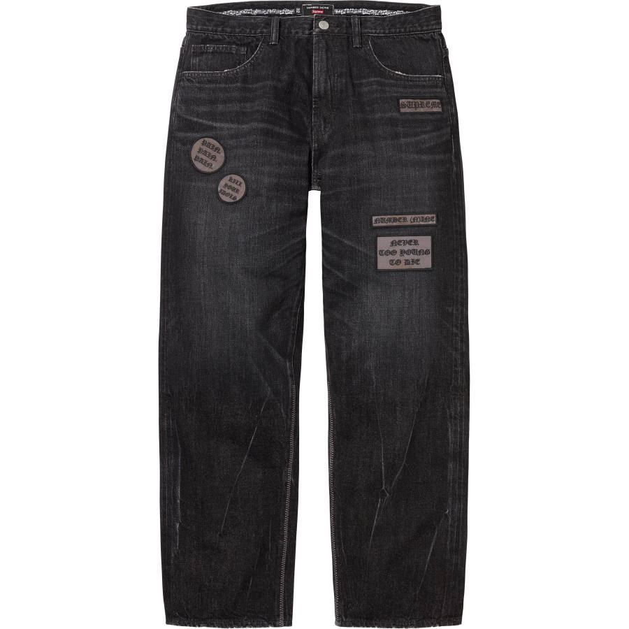 Supreme Supreme x NumberNine FW25 WEEK16 Patches Loose Fit Jean Jeans Unisex