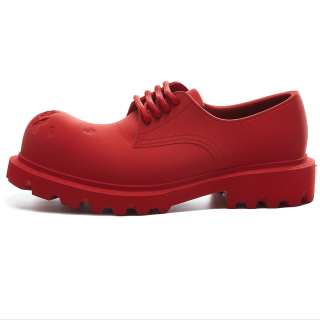 Glitter Focus Height Increasing Height Increasing Round Tip Derby Shoes Unisex Carmine