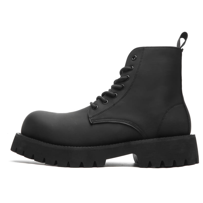 LUOMENG LUOMENG Short Combat Boots Men's Black