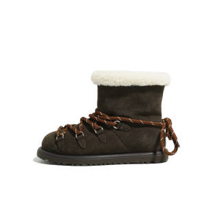 MAYOUYOU Cow Suede Classic And Versatile Short Snow Boots Women's