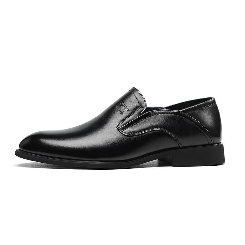 SEPTWOLVES Top Grain Cow Leather Casual Leather Shoes Men's Black HD