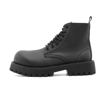 ZHENRAN Microfiber Leather Combat Boots Men's Black