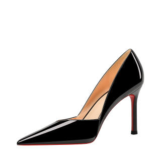 LIKE Patent Leather Slim Heel High Heels Women's