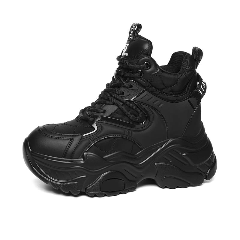 JINSITU Microfiber Leather Cushioning Slip Resistant Abrasion Resistant Height Increasing Thermal High top