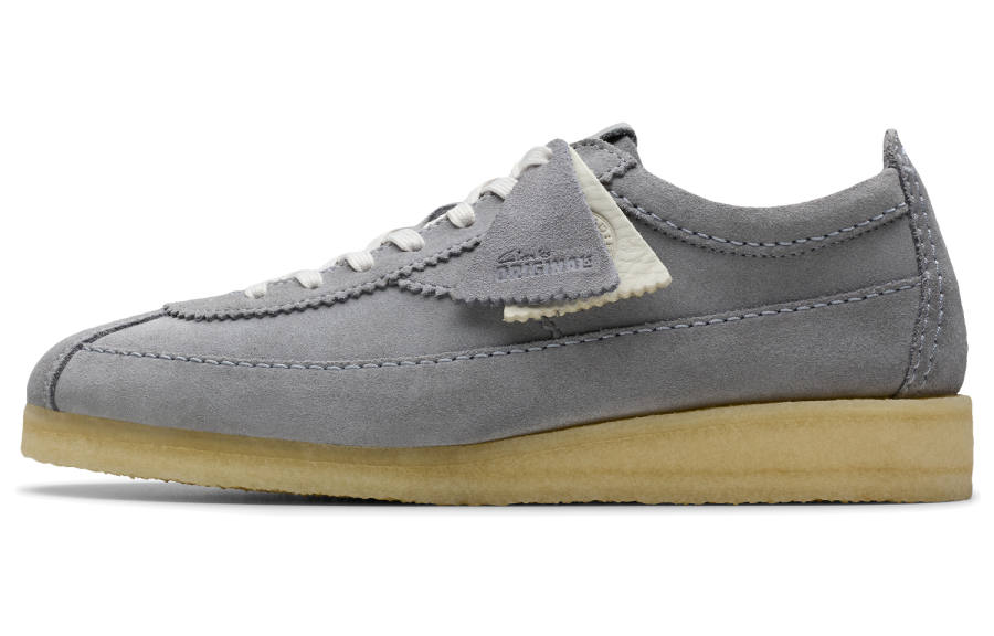 Clarks Cow Split Leather Casual Shoes Men's Gray