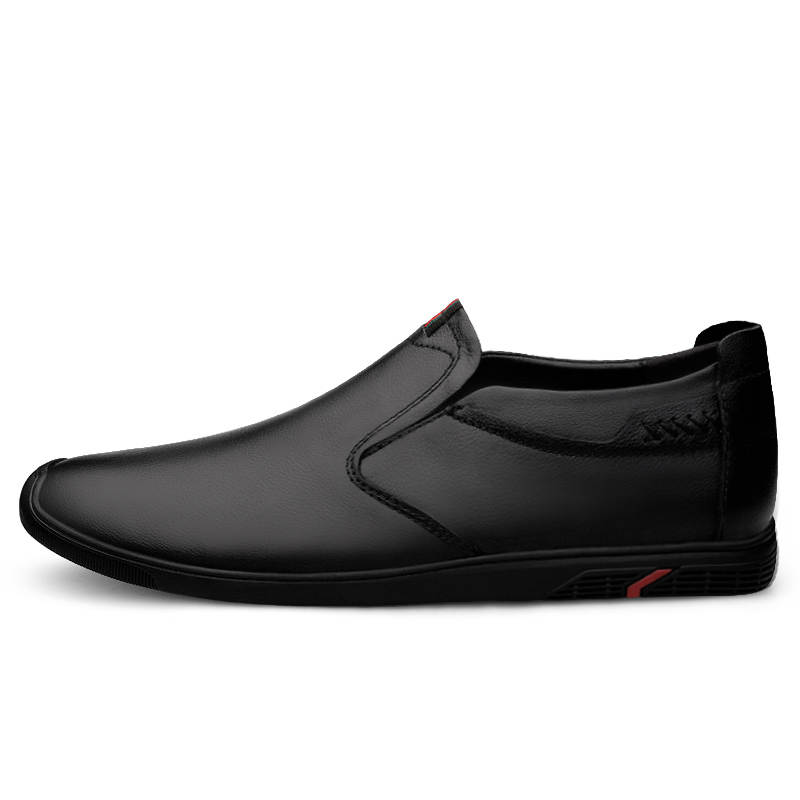 YINGLUNQISHI Slip on, Fleece Lined, Soft And Comfortable, Commute, Trendy Versatile, Genuine Leather Fashion, Soft Sole
