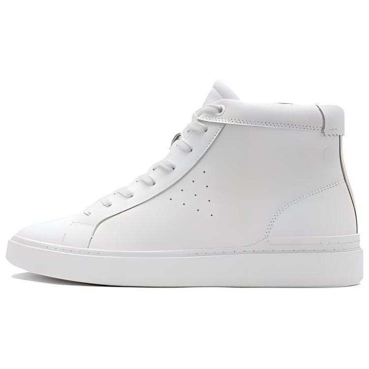Clarks Cow Leather Abrasion Resistant High top Skateboard Shoes Men's White