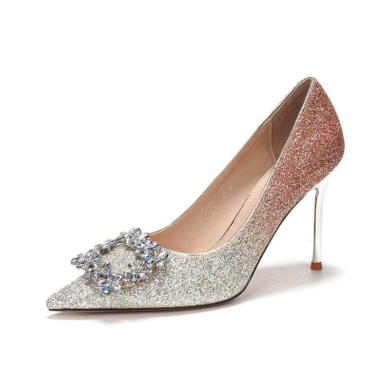 HKCP Pu Slim Heel High Heels Women's