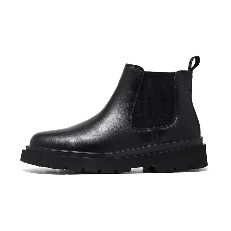 CHILANG CHILANG Pu Short Chelsea Boots Men's Black
