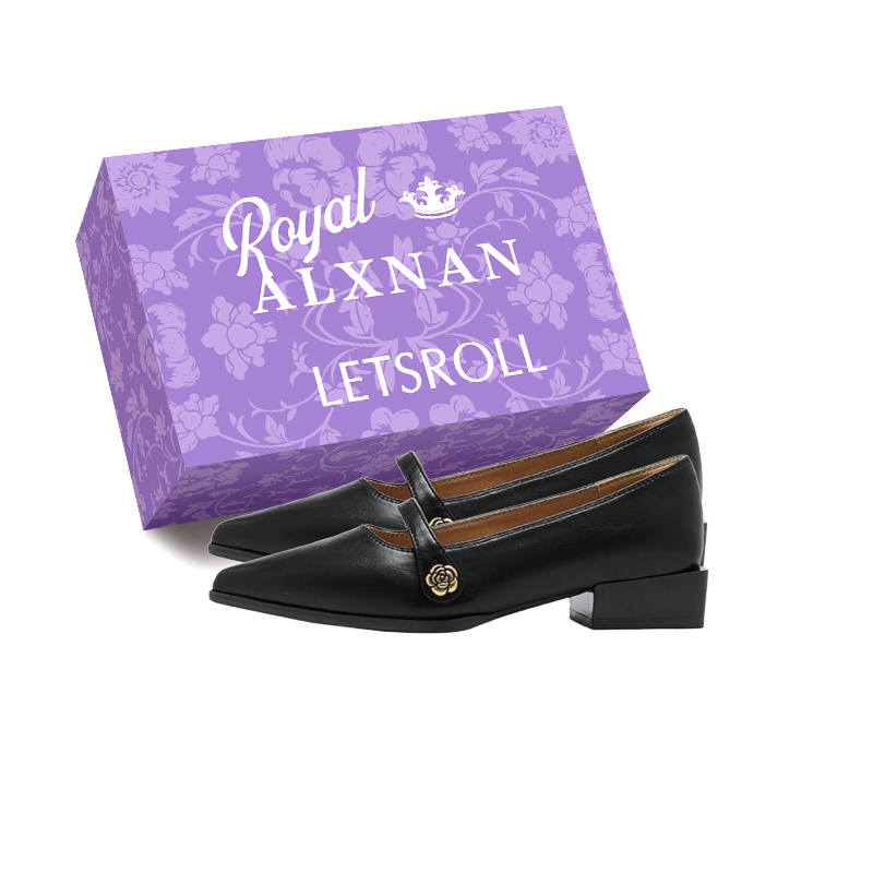 Alxnan Mary Jane Shoes Women's Black/Brown