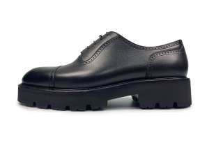 ANTONIO BAREZZI Top Grain Cow Leather Casual Shoes Men's Black