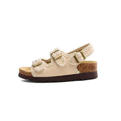 BAISHITING Top Grain Cow Leather One Strap Sandals Women's