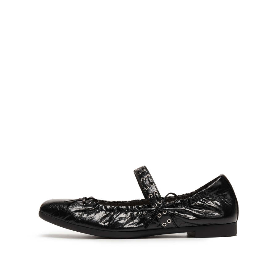 Staccato Coiled Mary Cow Leather Chunky Heel Mary Jane Shoes Women's