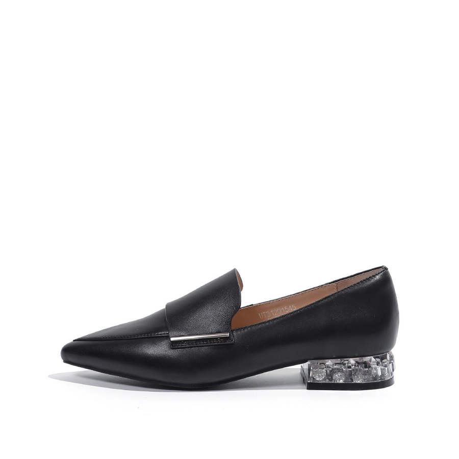Mulinsen Sheepskin Casual Shoes 2.2cm Women's Black