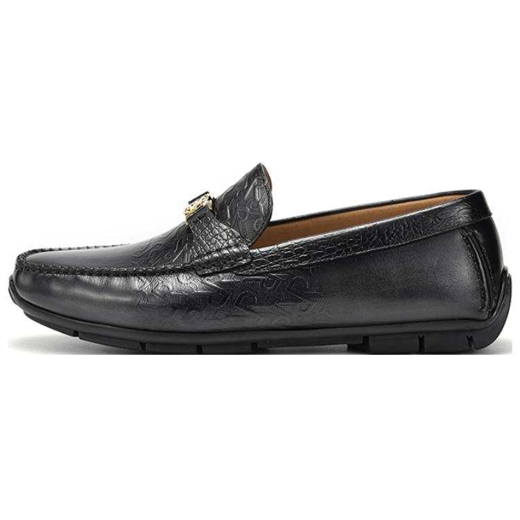 RARE Cow Leather Casual Shoes Men's Black