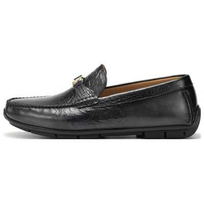 RARE Cow Leather Casual Shoes Men's Black