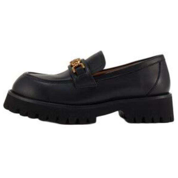 Teenie Weenie Cow Leather Loafers Women's Black