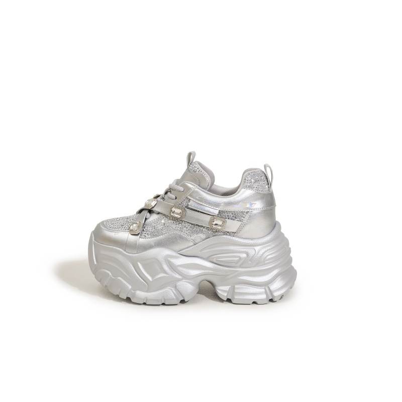 MILANLIANGE Slip Resistant, Abrasion Resistant, Lightweight Low top Chunky Sneakers Women's