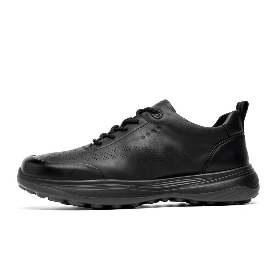 C°BANNER Cow Leather Low top Casual Shoes Men's Black