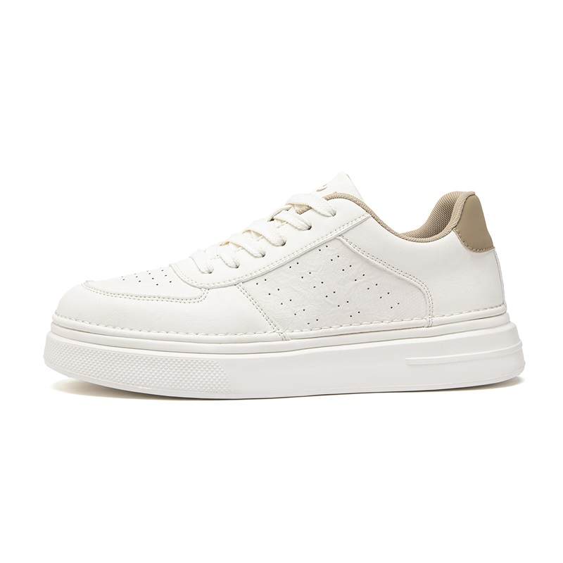 JOSINY Low top Skateboard Shoes Men's White Apricot