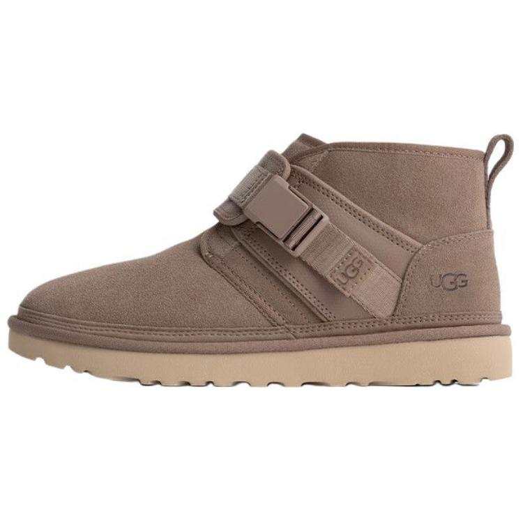 UGG Cow Split Leather Thermal Fashion Fleece Lined Snow Boots Men's Brown