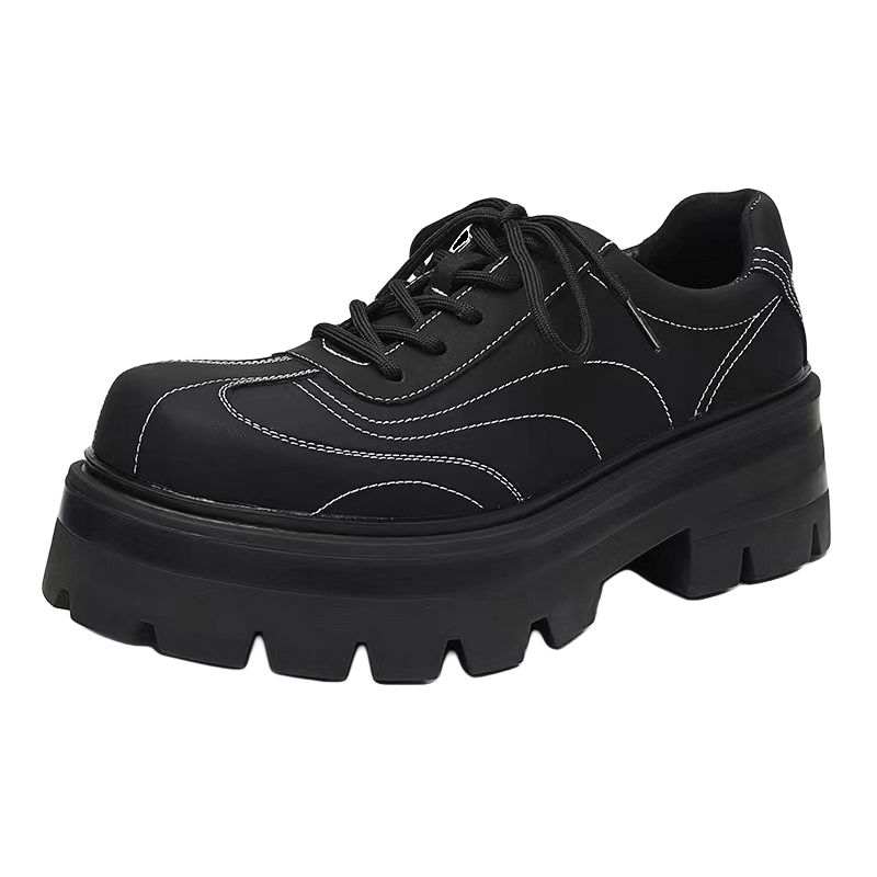 Cleverneonmore Microfiber Leather Low top Casual Shoes Unisex Black