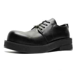 Xiwencha Cow Split Leather Casual Shoes Men's Black