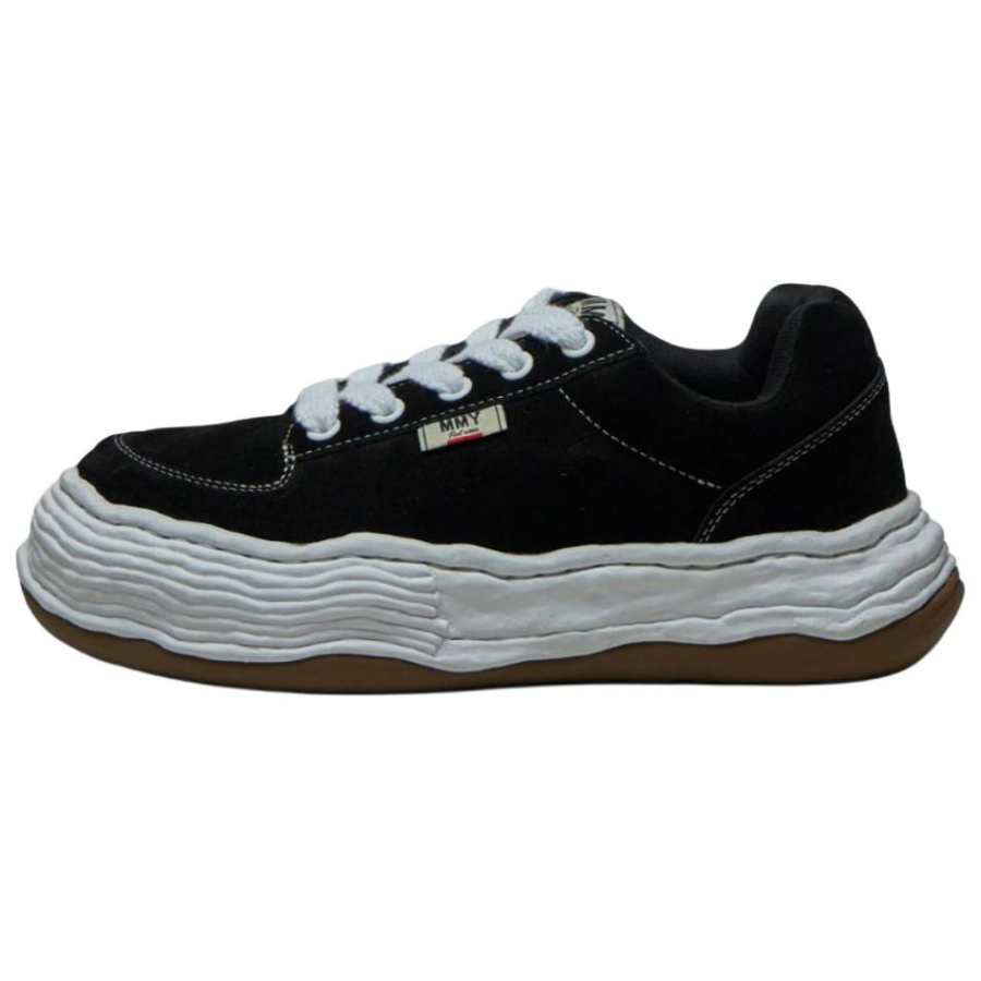 MIHARA YASUHIRO OLIVER OG Sole Leather, Suede Low top Skateboard Shoes Men's Black